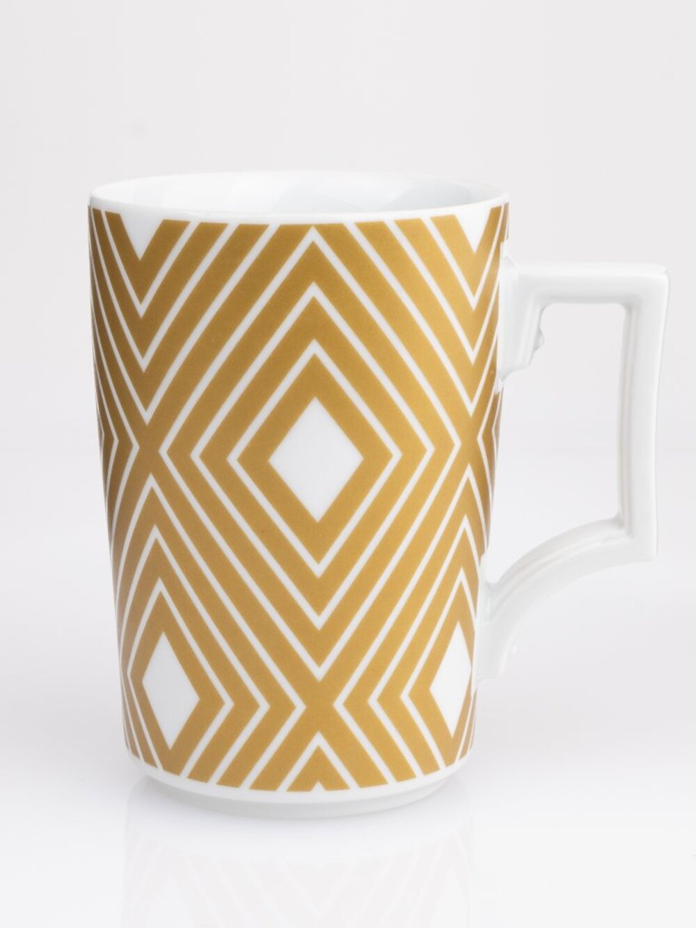 STARBUCKS Coffee Mug by Rosanna Gold Geometric Diamond Pattern
